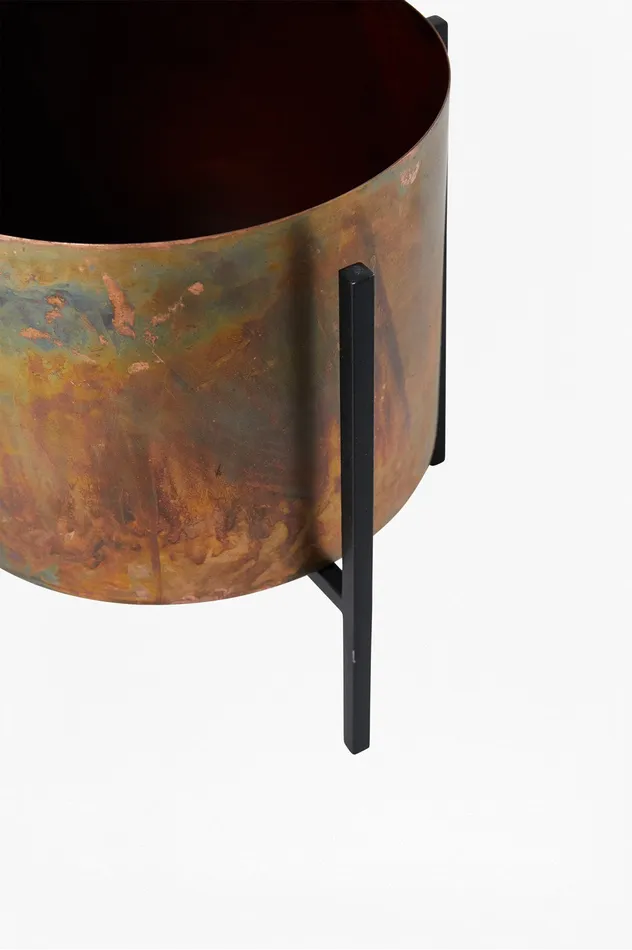 French Connection Molten Copper Desktop Planter Bronze Home Home Accessories