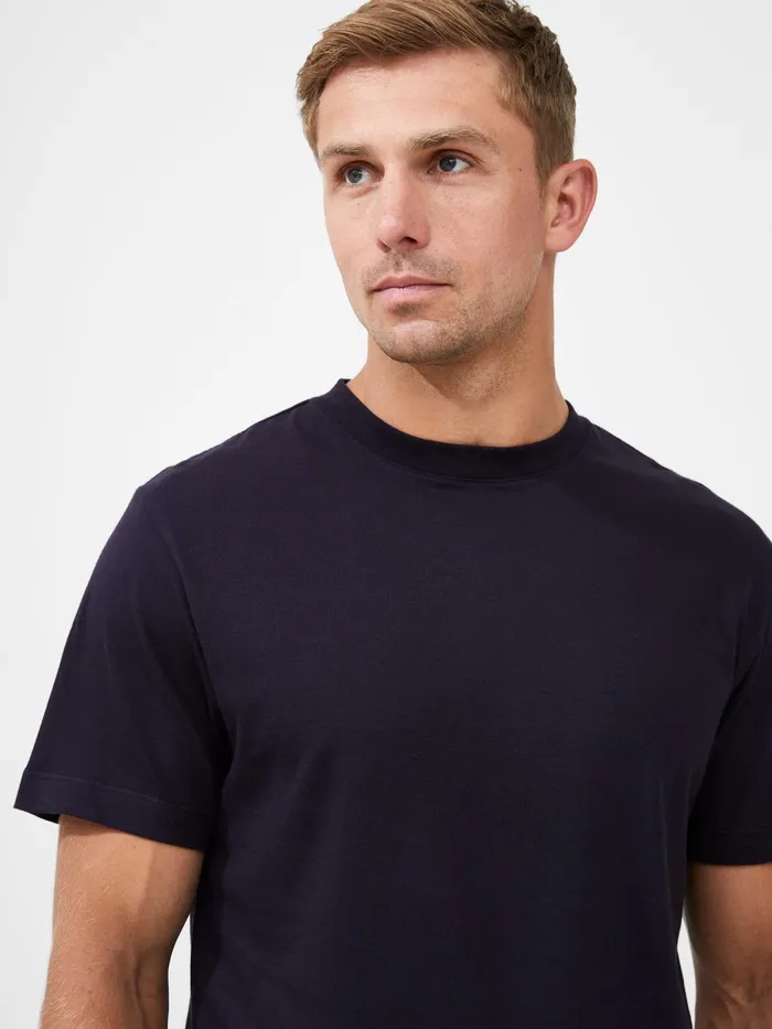 French Connection Organic Cotton Classic TShirt 8211 Utility Blue Man TShirts and Polo Shirts