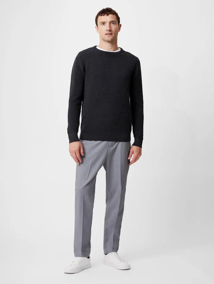 French Connection Ottoman Jumper Charcoal Melange Man Knitwear