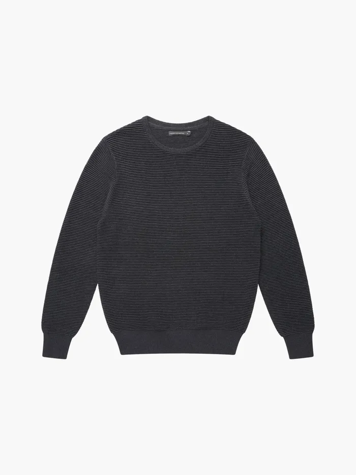French Connection Ottoman Jumper Charcoal Melange Man Knitwear