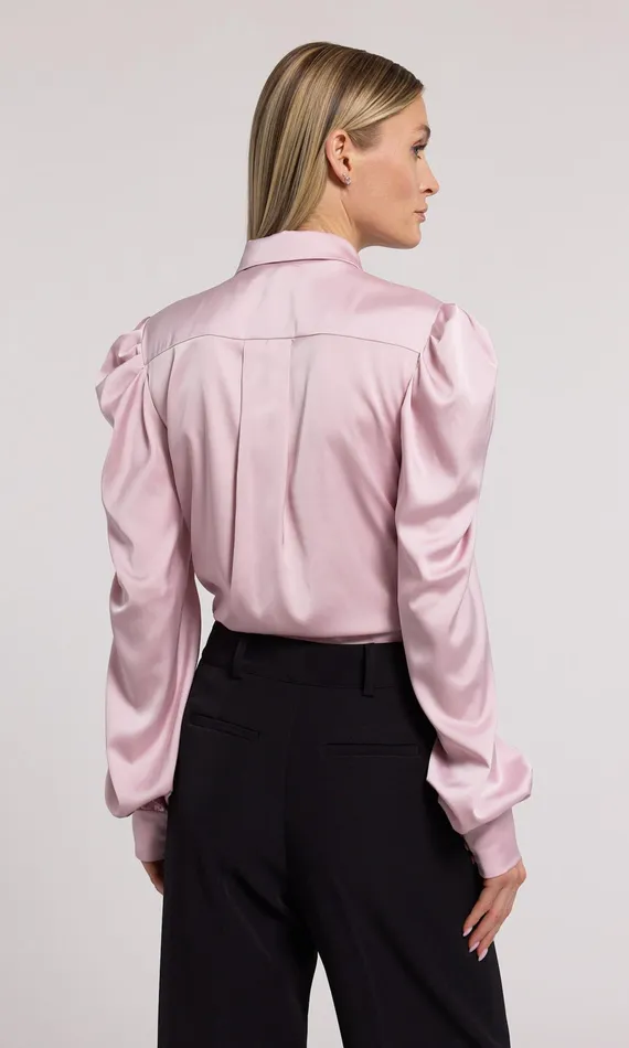 Generation Love Clothing Arly Bow Blouse Powder Pinkblack Women Tops