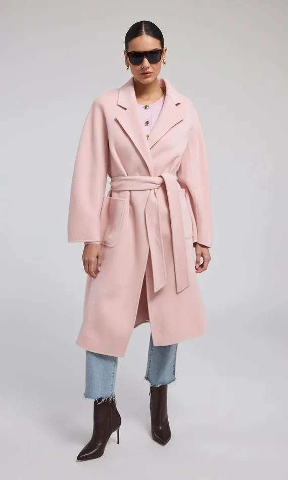 Generation Love Clothing Grayson Wool Coat Powder Pink Women Outerwear
