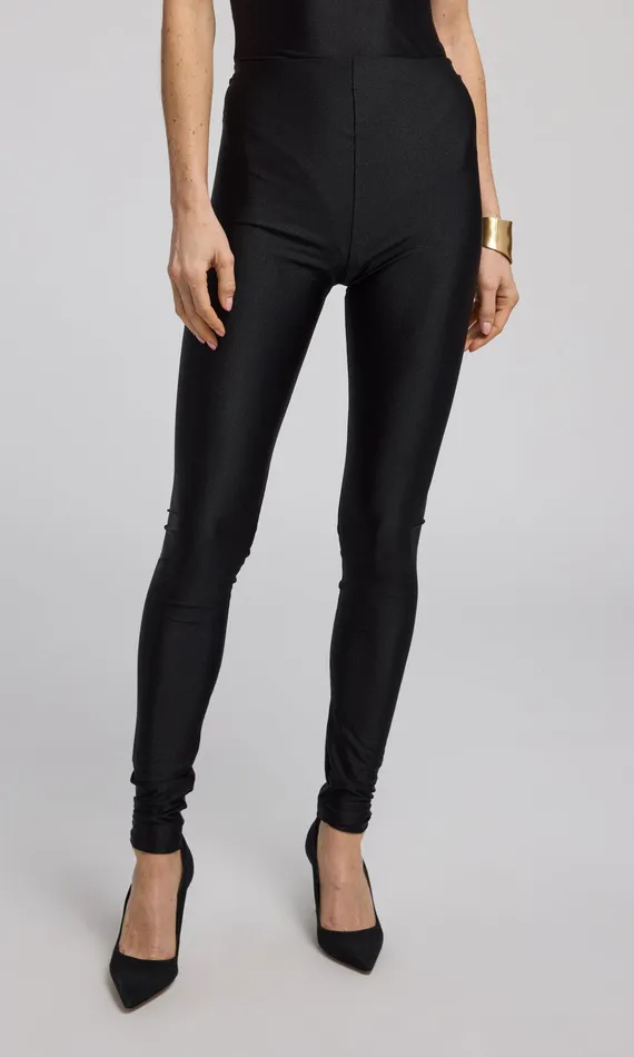 Generation Love Clothing Jeffi Shiny Jersey Legging Black Women Pants