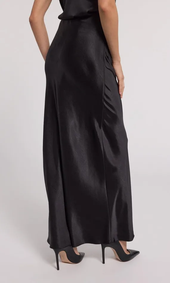 Generation Love Clothing Nolia Satin Skirt Black Women Skirts