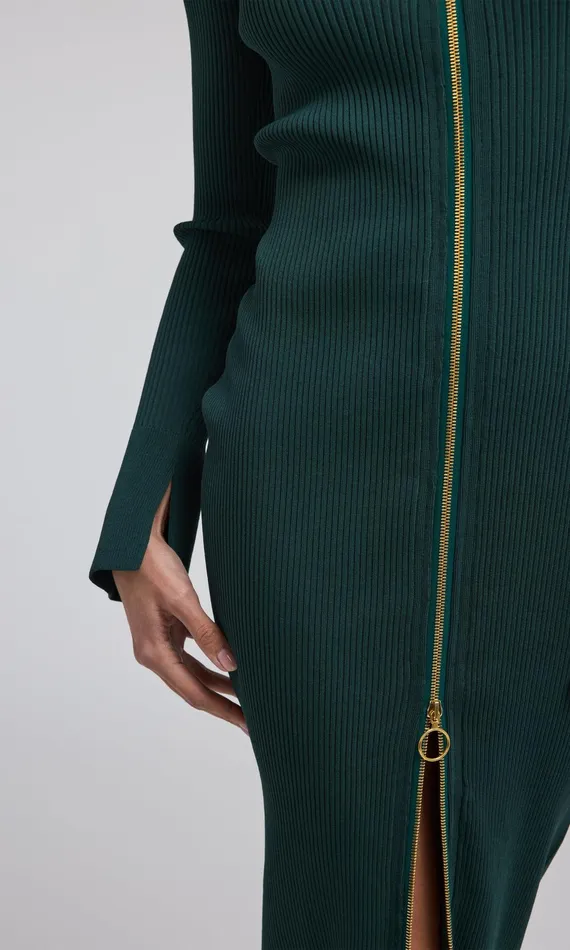 Generation Love Clothing Saylor Rib Dress Hunter Green Women Dresses