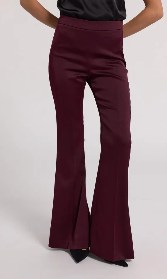 Generation Love Clothing Wesley Satin Pants Black Cherry Women Pants