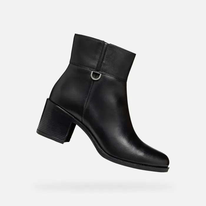 Geox Ankle Boots NEW ASHEEL WOMAN Black Medium Heel Ankle Boots Black 8211 Woman Geox Ankle Boots NEW ASHEEL WOMAN Black Medium Heel Ankle Boots Black 8211 Woman