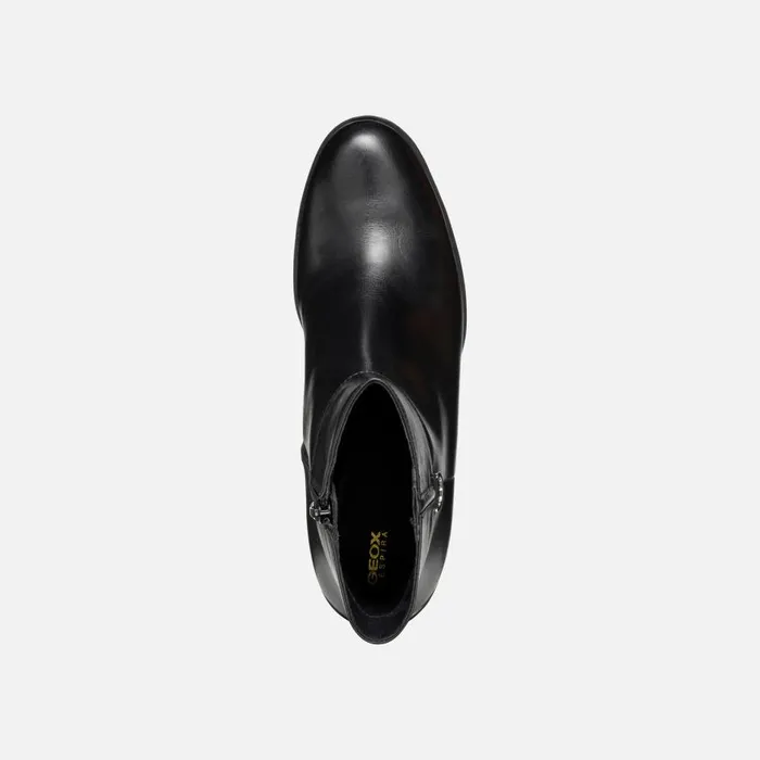 Geox Ankle Boots NEW ASHEEL WOMAN Black Medium Heel Ankle Boots Black 8211 Woman