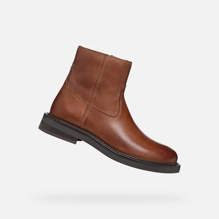 Geox Ankle Boots SERILDA WOMAN Light Brown Low Heel Ankle Boots Light Brown 8211 Woman Geox Ankle Boots SERILDA WOMAN Light Brown Low Heel Ankle Boots Light Brown 8211 Woman