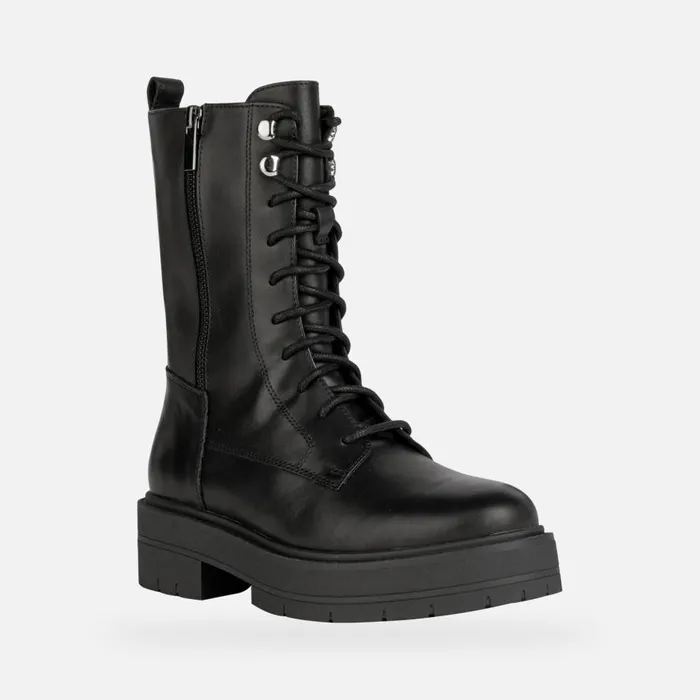 Geox Ankle Boots SPHERICA EC7 WOMAN Black Combat Boots Black 8211 Woman