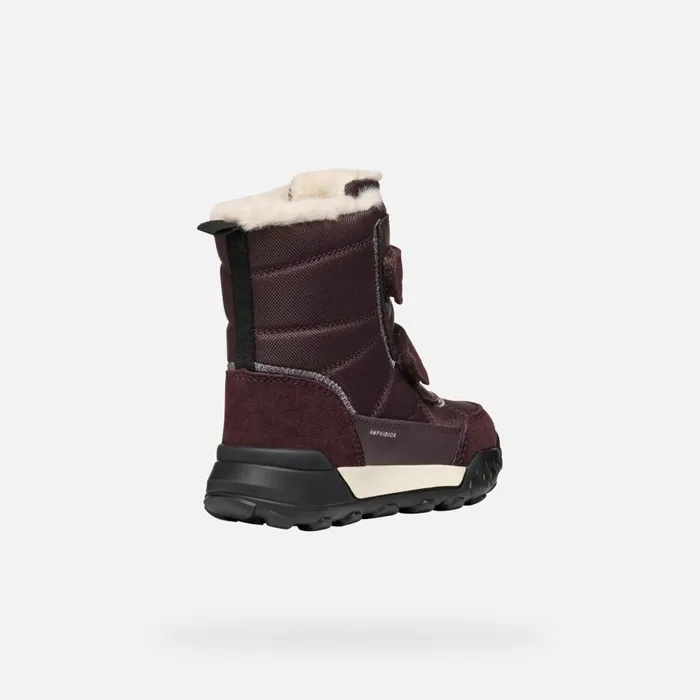 Geox Ankle Boots TREKKYUP ABX GIRL Dark Burgundy Mid Calf Boots Dark Burgundy 8211 Kids