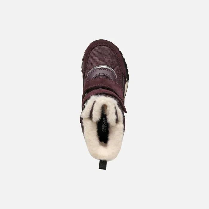 Geox Ankle Boots TREKKYUP ABX GIRL Dark Burgundy Mid Calf Boots Dark Burgundy 8211 Kids