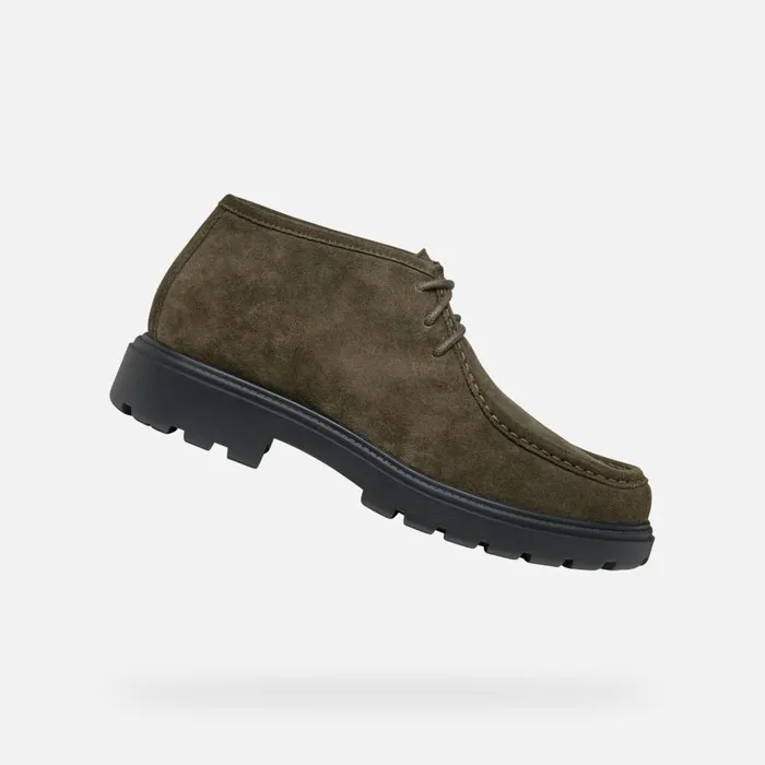 Geox Casual Shoes SPHERICA EC7 MAN Military Suede Shoes Military 8211 Man