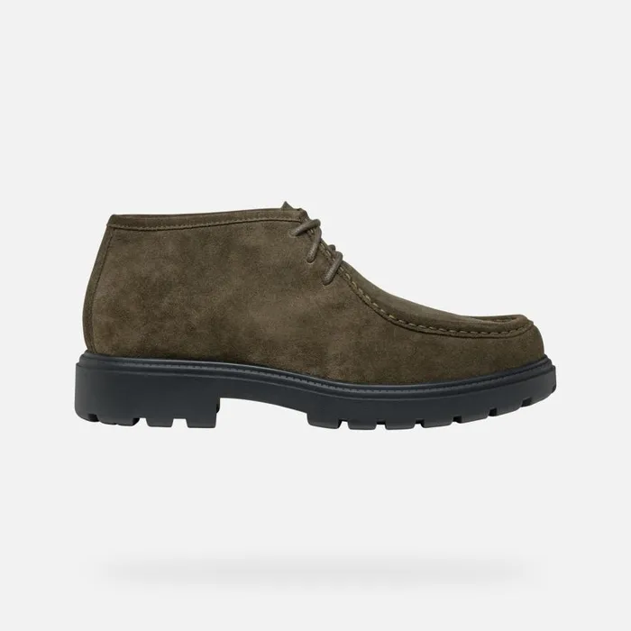 Geox Casual Shoes SPHERICA EC7 MAN Military Suede Shoes Military 8211 Man