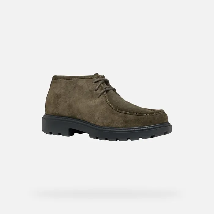 Geox Casual Shoes SPHERICA EC7 MAN Military Suede Shoes Military 8211 Man