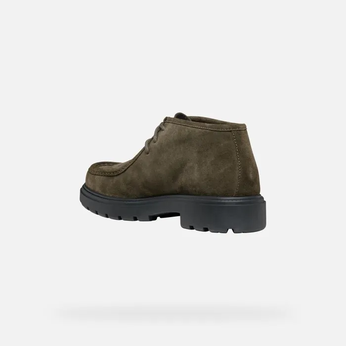 Geox Casual Shoes SPHERICA EC7 MAN Military Suede Shoes Military 8211 Man