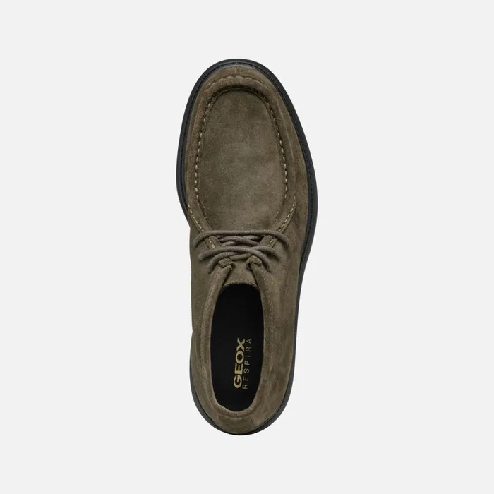 Geox Casual Shoes SPHERICA EC7 MAN Military Suede Shoes Military 8211 Man