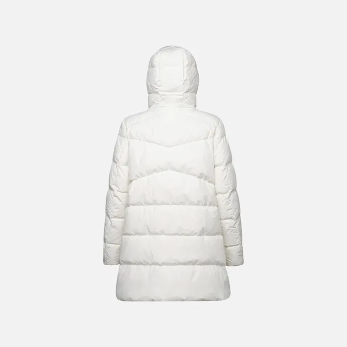 Geox Down Jackets DALYLA WOMAN Blanc De Blanc Fulllength Quilted Coat Blanc De Blanc 8211 Woman