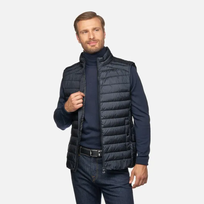 Geox Down Jackets KENNET MAN Sky Captain Sleeveless Sky Captain 8211 Man