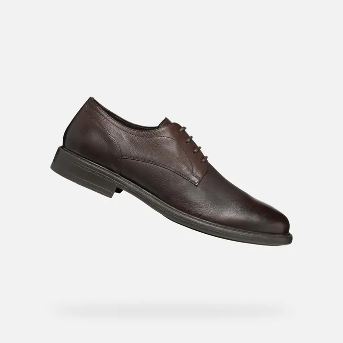 Geox Formal Shoes TERENCE MAN Coffee Leather Shoes Coffee 8211 Man