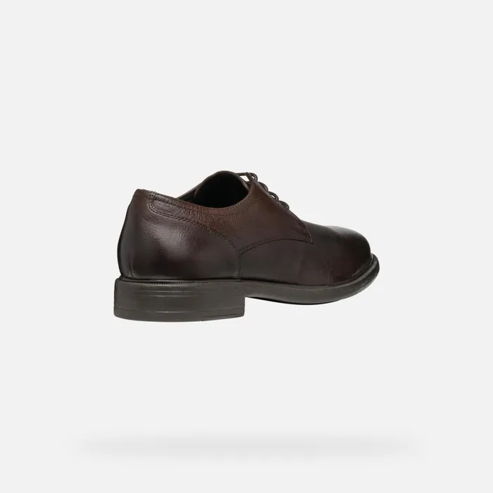 Geox Formal Shoes TERENCE MAN Coffee Leather Shoes Coffee 8211 Man