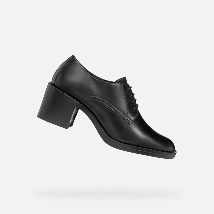 Geox Heels SERILDA 60 WOMAN Black Laceup Shoes Black 8211 Woman