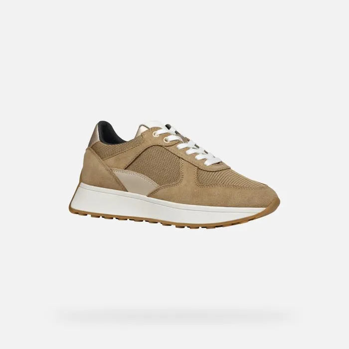 Geox Sneakers AMABEL WOMAN Taupe Low Top Sneakers Taupe 8211 Woman