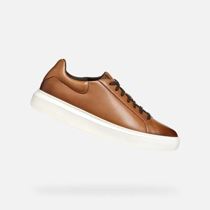 Geox Sneakers DEIVEN MAN Light Brown Low Top Sneakers Light Brown 8211 Man