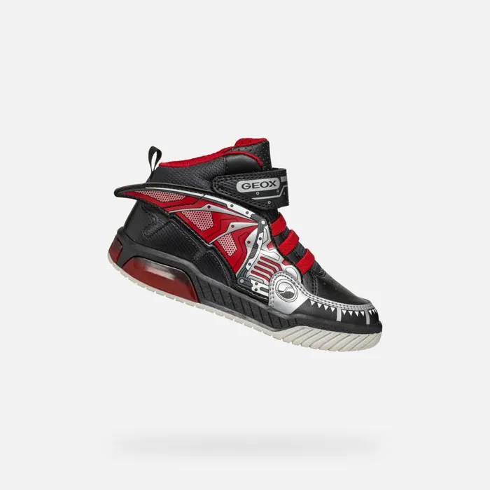 Geox Sneakers INEK BOY BlackRed High Top Sneakers Blackred 8211 Kids