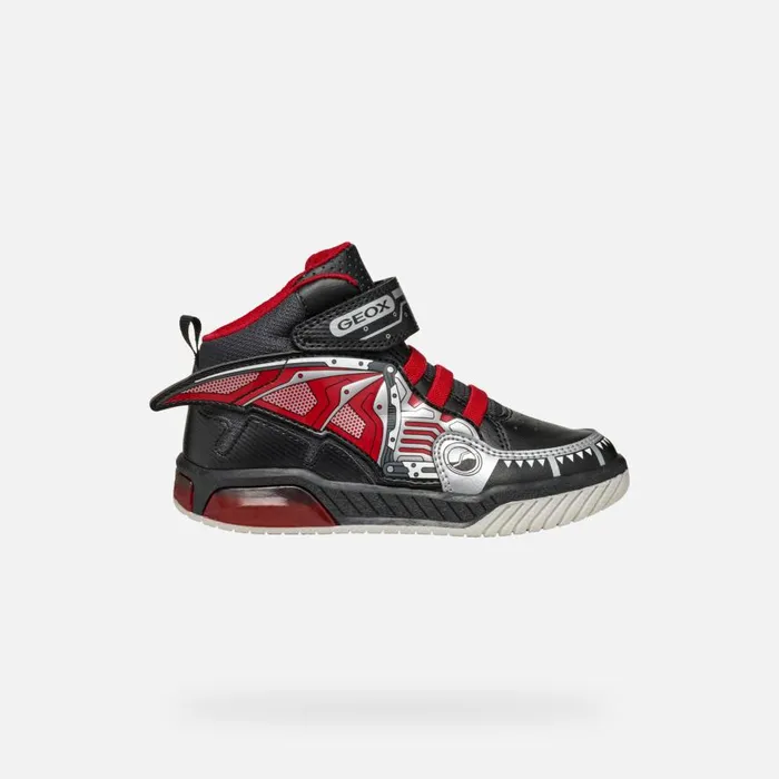 Geox Sneakers INEK BOY BlackRed High Top Sneakers Blackred 8211 Kids