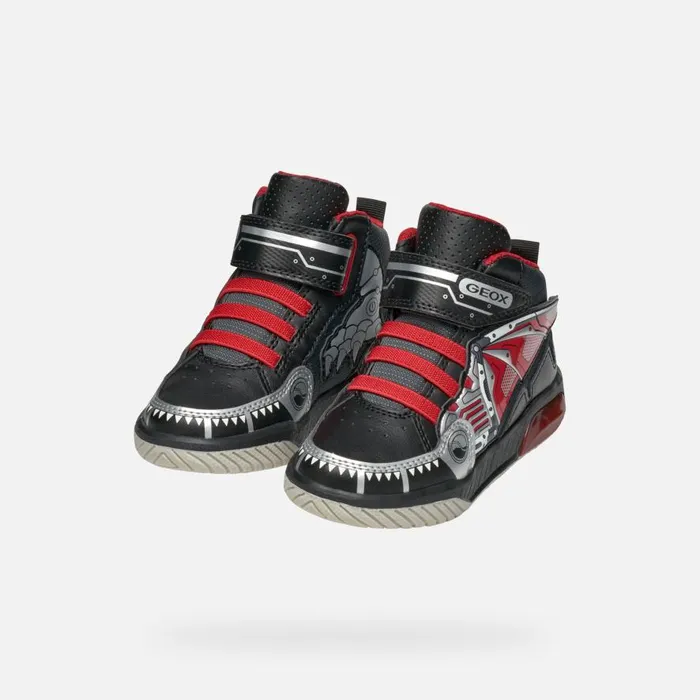Geox Sneakers INEK BOY BlackRed High Top Sneakers Blackred 8211 Kids