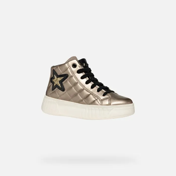 Geox Sneakers MIKIROSHI GIRL PlatinumBlack High Top Sneakers Platinumblack 8211 Kids