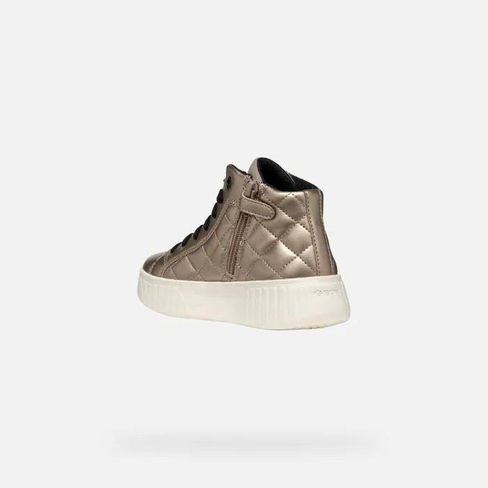 Geox Sneakers MIKIROSHI GIRL PlatinumBlack High Top Sneakers Platinumblack 8211 Kids