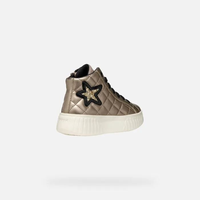 Geox Sneakers MIKIROSHI GIRL PlatinumBlack High Top Sneakers Platinumblack 8211 Kids