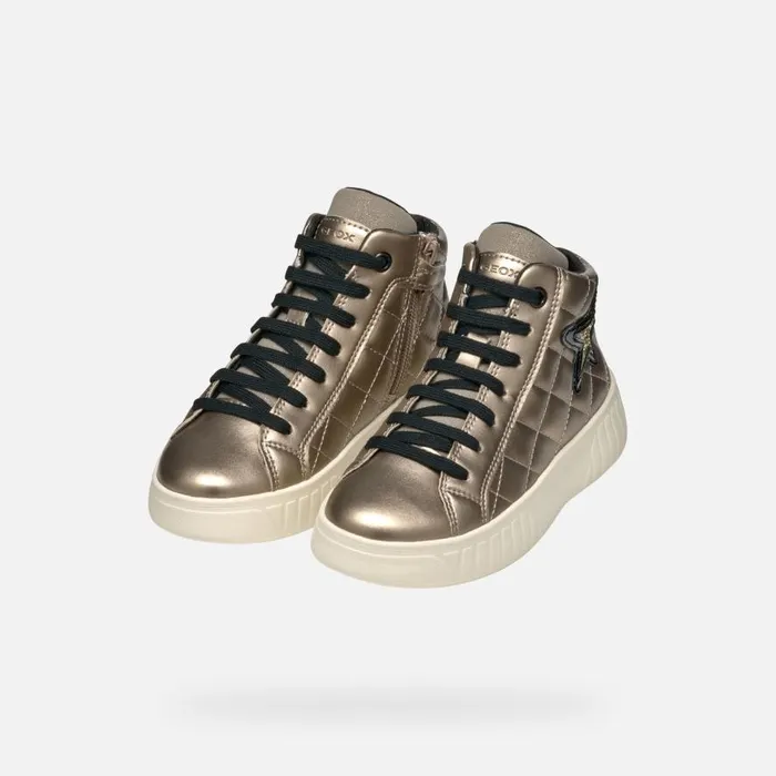Geox Sneakers MIKIROSHI GIRL PlatinumBlack High Top Sneakers Platinumblack 8211 Kids