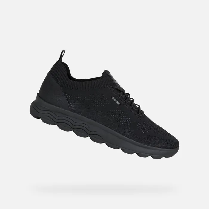 Geox Sneakers SPHERICA Men039s Black Fabric Sneakers SS Black 8211 Man
