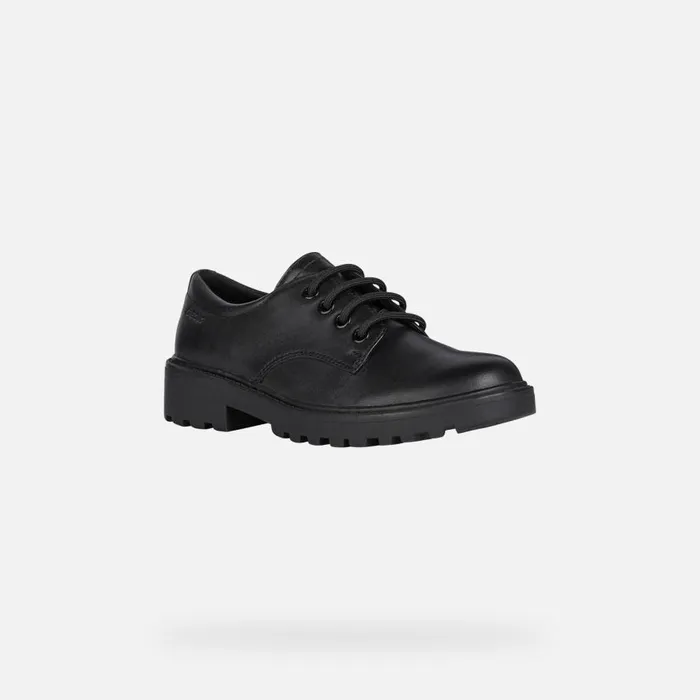 Geox Uniform Shoes CASEY C LaceUp Shoes Black Junior Girl Geox Black 8211 Kids