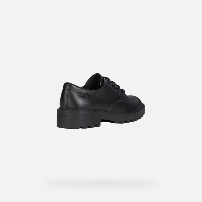 Geox Uniform Shoes CASEY C LaceUp Shoes Black Junior Girl Geox Black 8211 Kids