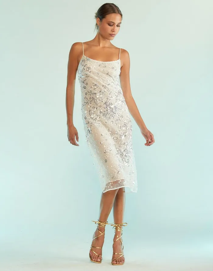 Gisele Beaded Dress 8211 White Women Cynthia Rowley Dresses