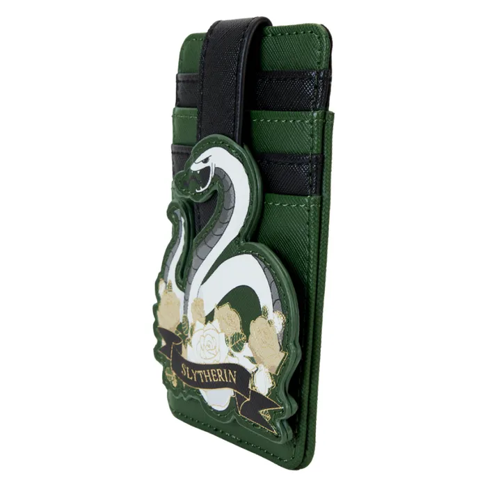 Harry Potter Slytherin House Floral Tattoo Card Holder Unisex Loungefly Bags and Wallets Harry Potter Slytherin House Floral Tattoo Card Holder Unisex Loungefly Bags and Wallets