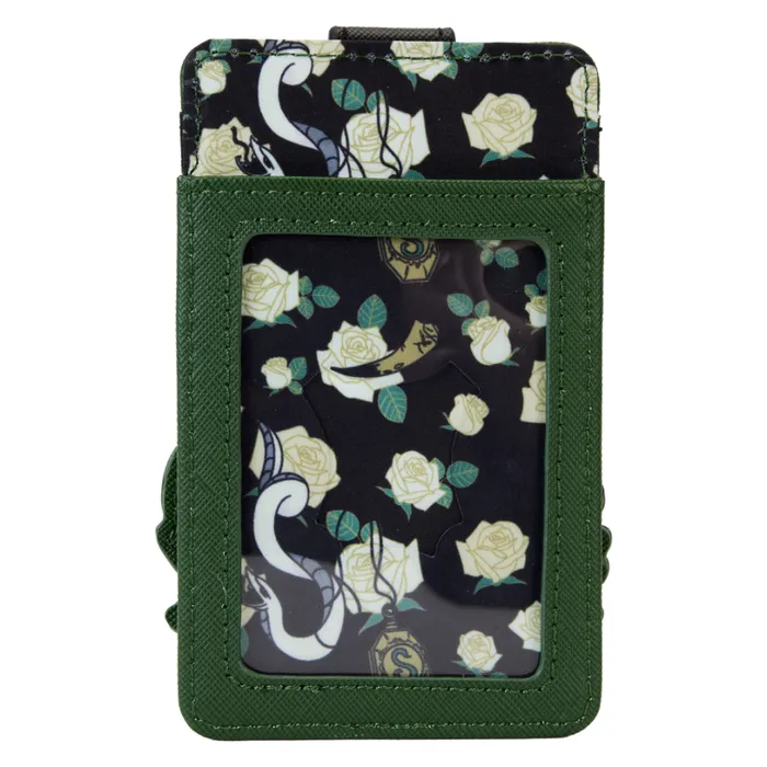 Harry Potter Slytherin House Floral Tattoo Card Holder Unisex Loungefly Bags and Wallets Harry Potter Slytherin House Floral Tattoo Card Holder Unisex Loungefly Bags and Wallets