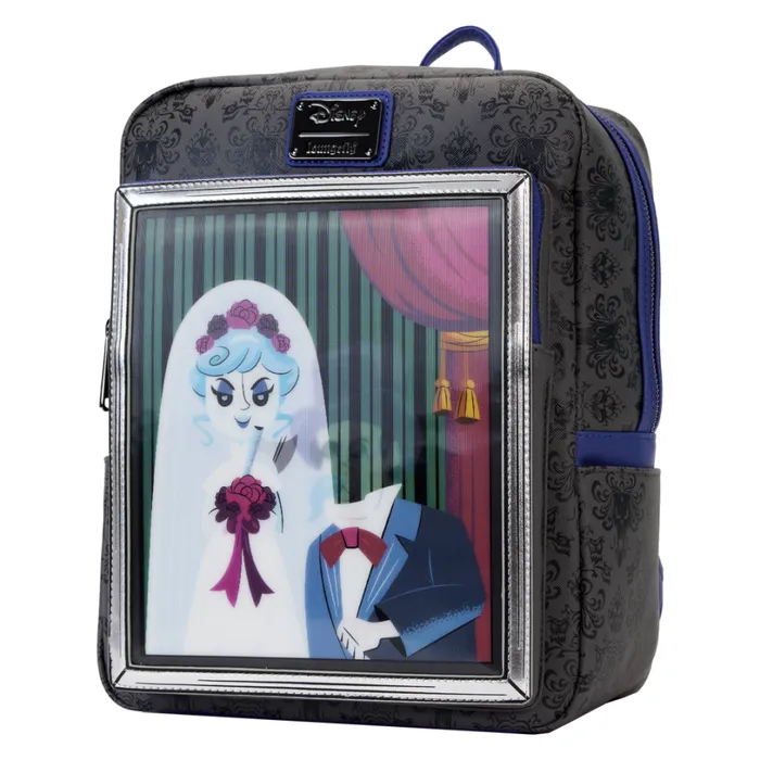 Haunted Mansion The Black Widow Bride Portrait Lenticular Mini Backpack Unisex Loungefly Backpacks Haunted Mansion The Black Widow Bride Portrait Lenticular Mini Backpack Unisex Loungefly Backpacks