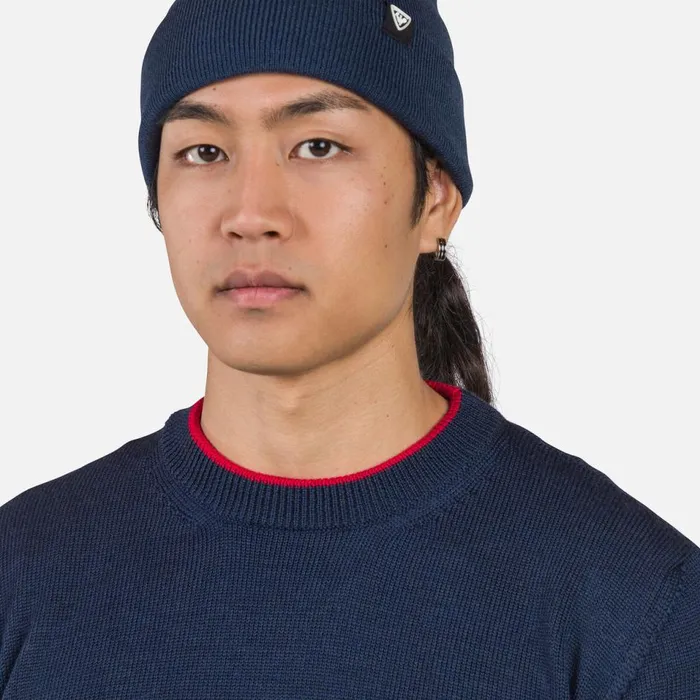 Herren Sweatshirts Und Pullover Rossignol Gestreifter Herrenstrickpullover Mit Rundhalsausschnitt Darknavy715