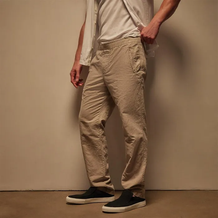 James Perse PantsDenim Textured Relaxed Pant Toast Pigment 8211 Men