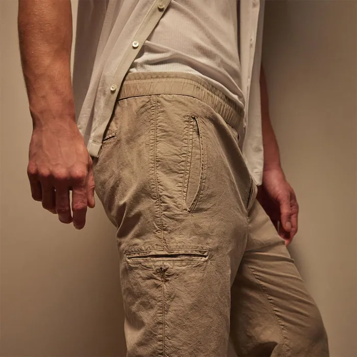 James Perse PantsDenim Textured Relaxed Pant Toast Pigment 8211 Men