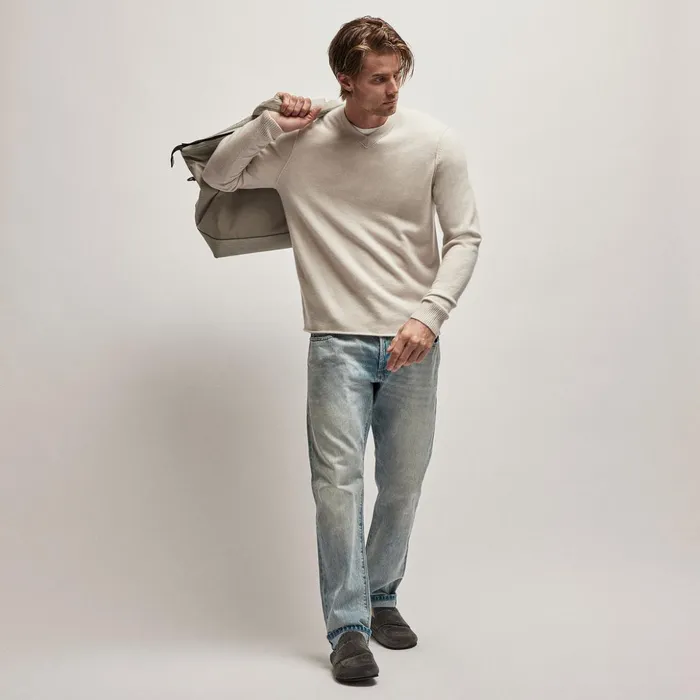 James Perse Sweaters Recycled Cashmere V Sweater Pearl 8211 Men