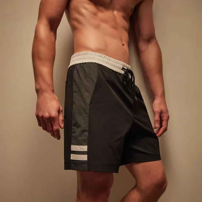 James Perse Swimwear Stretch Rip Stop Sport Short Blackcarbonsalt 8211 Men