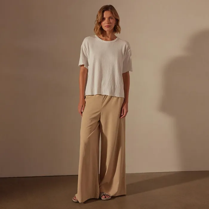 James Perse TShirts Slub Jersey Boxy Tee White 8211 Women