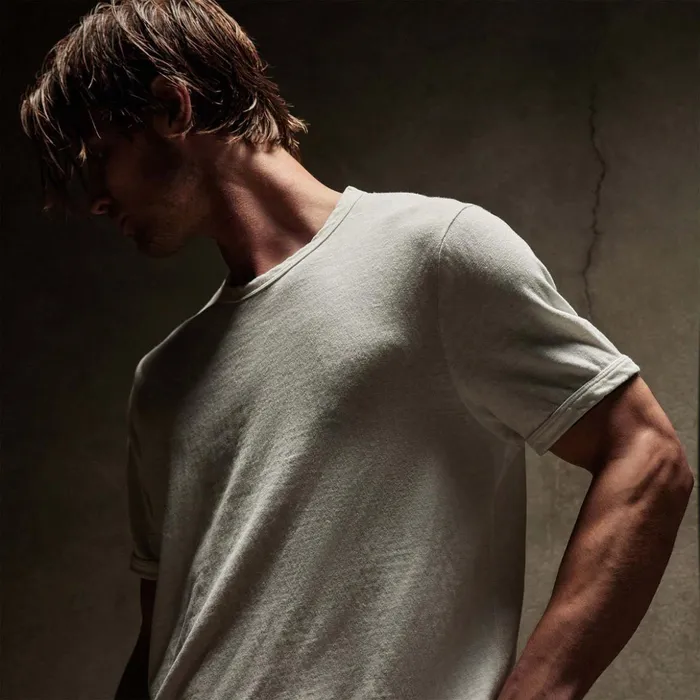 James Perse TShirts Slub Jersey Short Sleeve Crew White 8211 Men