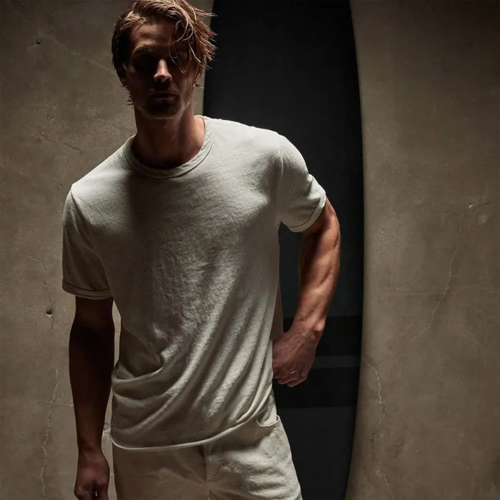 James Perse TShirts Slub Jersey Short Sleeve Crew White 8211 Men